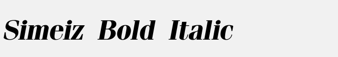 Simeiz Bold Italic